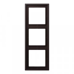 Rāmītis 3-vietīgs, vertikālā un horizontālā montāža, termoplasts krāsots, LS ZERO, tumša (lakots alumīnijs)