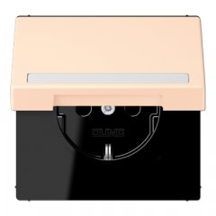 Kontaktligzda SCHUKO, 16 A 250 V ~, marķējams, ar bērnu drošību un vāciņu, termoplasts krāsots, Serie LS, terre s