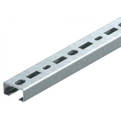 Profilēta sliede perf., šlices platums 17 mm 2000x35x18, St, FT