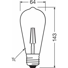 Spuldze Vintage 1906® LED EDISON 22 2.5 W/2400 K GOLD E27