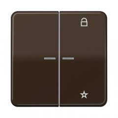 eNet taustiņš unversālais 2-viet, duroplasts, Serie CD, brūns