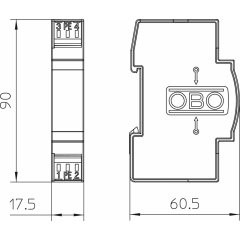 Zibens strāvas novadītājs ar HF applications 24V AC FRD 24 HF