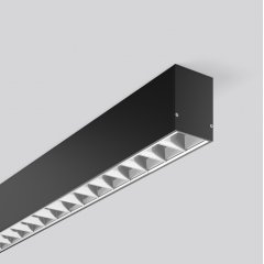 Gaismeklis LESS IS MORE 50, 22 W, 2500 lm, 830, black, on/off Ceiling and wall luminaires, L 847 B 57 H 75, Alea optical system