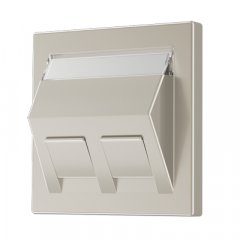 Virsma montāžas adapterim 30° 2-vietīga, marķējams, termoplasts lakots, Serie LS, krāsa nerūsējošais tērauds