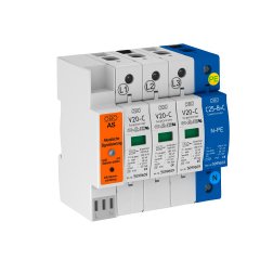 Pārsprieguma novadītājs V20 ar akustisku signālu 280V V20-C 3+NPE+AS