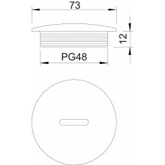 Aizsēgs PG48, PS, gaiši pelēks, 7035