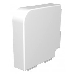 Plakana stūra vāks 60x210mm, PVC, dzidri balts, 9010