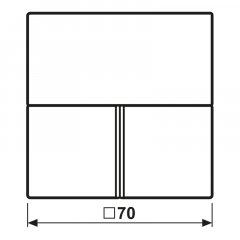 Taustiņs 3-viet, F40 KNX telpas kontrolierim, Serie LS, ziloņkaula