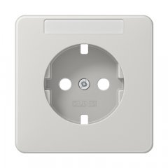 Centrālplate kontaktligzdai marķējams, duroplasts, Serie CD, gaiši pelēks