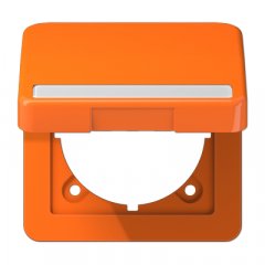 Rozetes vāks ar atsperi, marķējams, termoplasts, Serie CD, oranžs