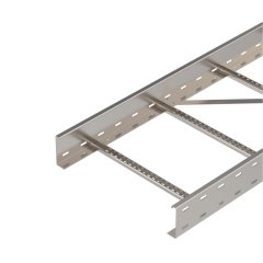 Kabeļu trepe lielam attalumam perforēta mala 110x500x6000, V4A, 1.4571, 2B