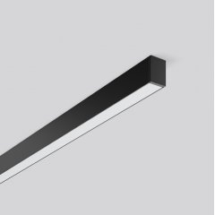 Gaismeklis LESS IS MORE 27, 29 W, 1600 lm, 830, black, DALI Ceiling and wall luminaires, L 1012 B 28 H 38, Plastic (PMMA) opal