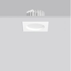 LEDONA ECO square, 10 W, 660 lm, 830, white, Phase-cut Recessed downlights, L 130 B 130 H 3 HEL 82,