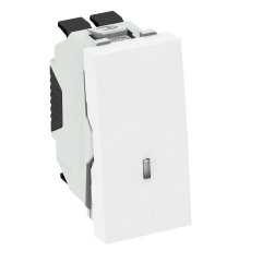 Slēdzis ar indikātoru 10 A, 250 V, PC, dzidri balts, 9010 WS-UKL RW0.5