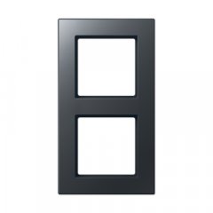 Rāmītis 2-vietīgs, vertikālā un horizontālā montāža, termoplasts krāsots, A CREATION, matēts antracīts