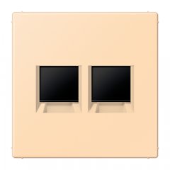 Virsma (ar fiksatoru) modulārai datu rozetei 2-vietīga, UMA-CAT6A, termoplasts lakots, Serie LS, ocre