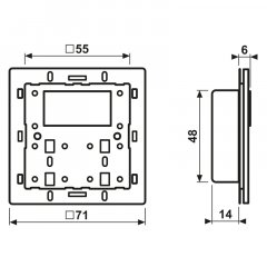 Daudzfunkcionāla ierīce maģistrāļu sistēmai KNX Kompakt-Raumcontroller-Modul, 3fach, F40 KNX, Free@Home iekārtas