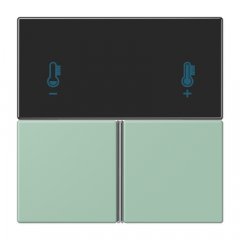 Taustiņs 3-viet, F40 KNX telpas kontrolierim, Serie LS, vert anglais clair