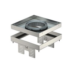 Kvadrata kasete tubusa instalācijai 200x200mm, V2A, 1.4301 RKFN2 UZD3 4VS25