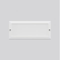 Gaismeklis BRICK STEPS, 6 W, 200 lm, 830, white, on/off Recessed wall and step luminaires, L 236 B 100 H 5, Plastic (PC) opal