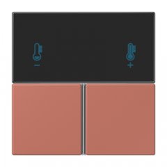 Taustiņs 3-viet, F40 KNX telpas kontrolierim, Serie LS, terre sienne brique