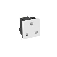 Kontaktligzda 0°, vienvietīga Dienvidāfrika/Indija 250V, 16A, PC, dzidri balts, 9010 STD-SA0 RW1