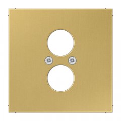 Nosegplāksne audio ligzdai 2-vietīga 18,5 mm Ø, Serie LS, misiņš