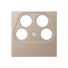 Centrālplate 4-vietīga SAT-TV-kontaktligzda (Ankaro), termoplasts lakots, Serie A, šampanieša krāsā