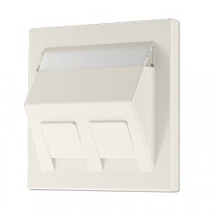 Virsma montāžas adapterim 30° 2-vietīga, marķējams, termoplasts, Serie LS, ziloņkaula