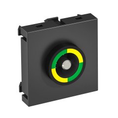 Potenciālu izlīdzin. rozete 45x45mm, PC, pelēkmelna, 7021 PAD-ID6 SWGR1