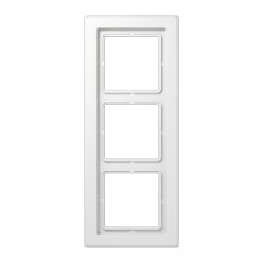 Rāmītis 3-vietīgs, vertikālā un horizontālā montāža, termoplasts, LS-DESIGN, balts