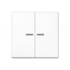 Taustiņs 2-viet ar indikācijas logu, duroplasts, Serie A, balts