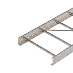 Kabeļu trepe lielam attalumam perforēta mala 110x600x6000, V2A, 1.4301, 2B