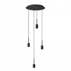 Decor Pendant Needle Plate 4xE27 Dark Grey