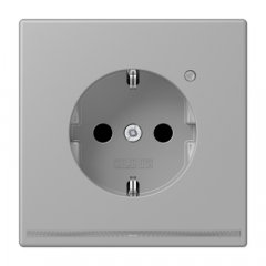 Kontaktligzda SCHUKO, 16 A 250 V ~, ar LED apgaismojumu, ar bērnu drošību, Serie LS, gris moyen