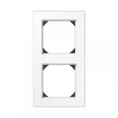 Rāmītis 28 mm uzstādīšanas augstums 2-vietīgs, vertikālā un horizontālā montāža, termoplasts, A 550, balts