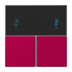 Taustiņs 3-viet, F40 KNX telpas kontrolierim, Serie LS, rouge rubia