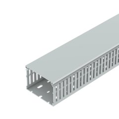 Rievots kabeļu kanāls halogenbrīvs, PC/ABS, gaiši pelēks, 7035 LK4H N 60080