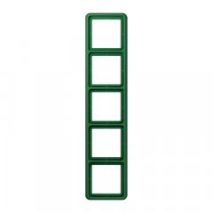 Rāmītis 5-vietīgs, vertikālā un horizontālā montāža, termoplasts, CD 500, zaļš