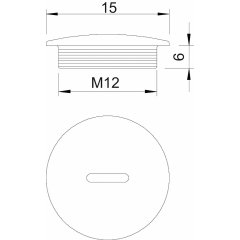 Aizsēgs M12, PS, gaiši pelēks, 7035