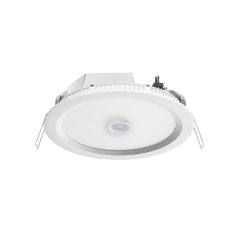 LED downlight for installation in ceiling/wall recesses with integrated presence detector (225 mm, 18 W, 4 K)