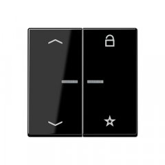 eNet taustiņš unversālais 2-viet, ar bultiņu simboliem<br />
, duroplasts, Serie A, melns