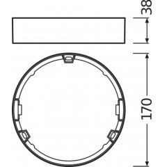 Montāžas rāmis DOWNLIGHT SLIM ROUND FRAME 155 WT