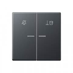 Taustiņš viesnīcām, simbols netraucēt un uzkopt istabu, Serie A, anthrazit matt