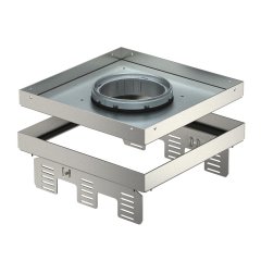 Kvadrata kasete tubusa instalācijai 243x243mm, V2A, 1.4301 RKFN2UZD3 9VS25