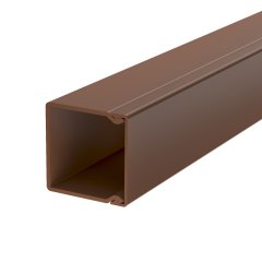Kabeļu kanāls ar perforēto pamatni 40x40x2000, PVC, sēpijas brūna, 8014