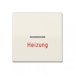 Taustiņs 1-viet, ar indikācijas logu, apkures slēdzim ar uzrakstu, termoplasts, Serie AS, ziloņkaula