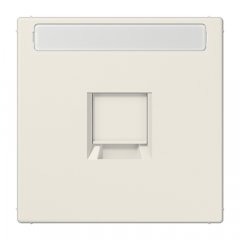 Virsma (ar fiksatoru) modulārai datu rozetei 1-vietīga, EMT, AMP, MTRJ, marķējams, termoplasts, Serie LS, ziloņkaula