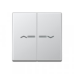 Taustiņs 2-viet ar indikācijas logu un virzienrādītāju, Serie A, alumīnijs