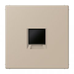 Virsma (ar fiksatoru) modulārai datu rozetei 1-vietīga, UMA-CAT6A, termoplasts lakots, Serie LS, ombre naturelle claire